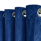 Twilight Navy Blue Velvet Blackout Curtains