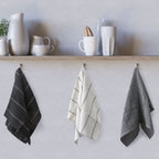 Utopia Black 3 Pack Kitchen Tea Towel Set