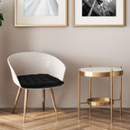 Holland Velvet Black Cushions Seat Pads (Pair)