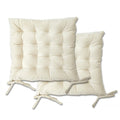 Holland Velvet Cream Cushion Seat Pads (Pair)