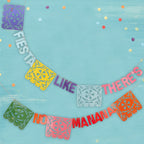 Fiesta Like There's No Manana Flag Paper Party  Bunting - Viva La Fiesta