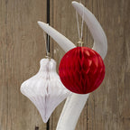 Christmas Honeycomb Baubles  - Vintage Noel