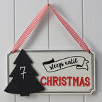 Festive Sleeps Until Christmas Chalkboard Sign - Vintage Noel