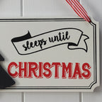 Festive Sleeps Until Christmas Chalkboard Sign - Vintage Noel