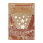 Festive Star Christmas Hessian Bunting - Vintage Noel