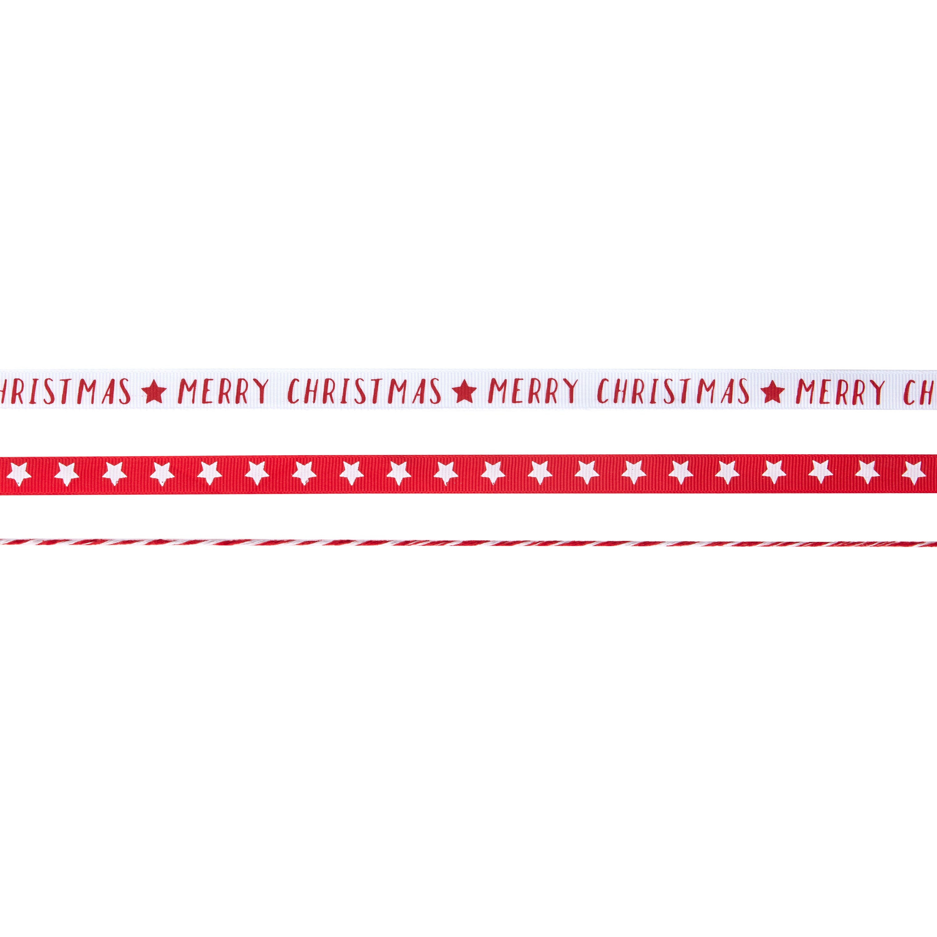 Red & White Merry Christmas Ribbon Kit
