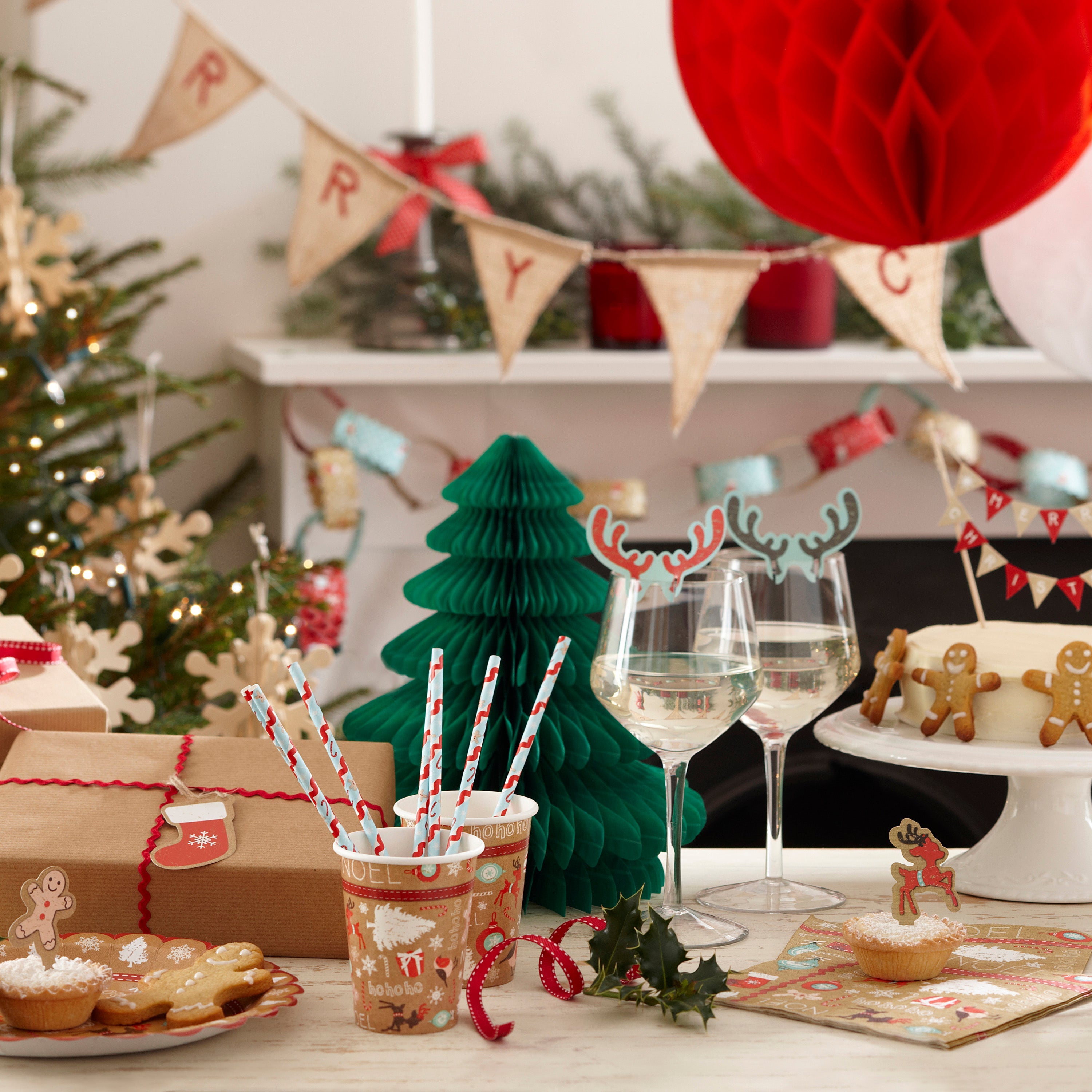 Red & White Merry Christmas Ribbon Kit