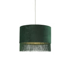 Velvet Fringe Emerald Green Light Shade