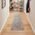 Vintage 35013 Blue and Terracotta Traditional Runner Rug