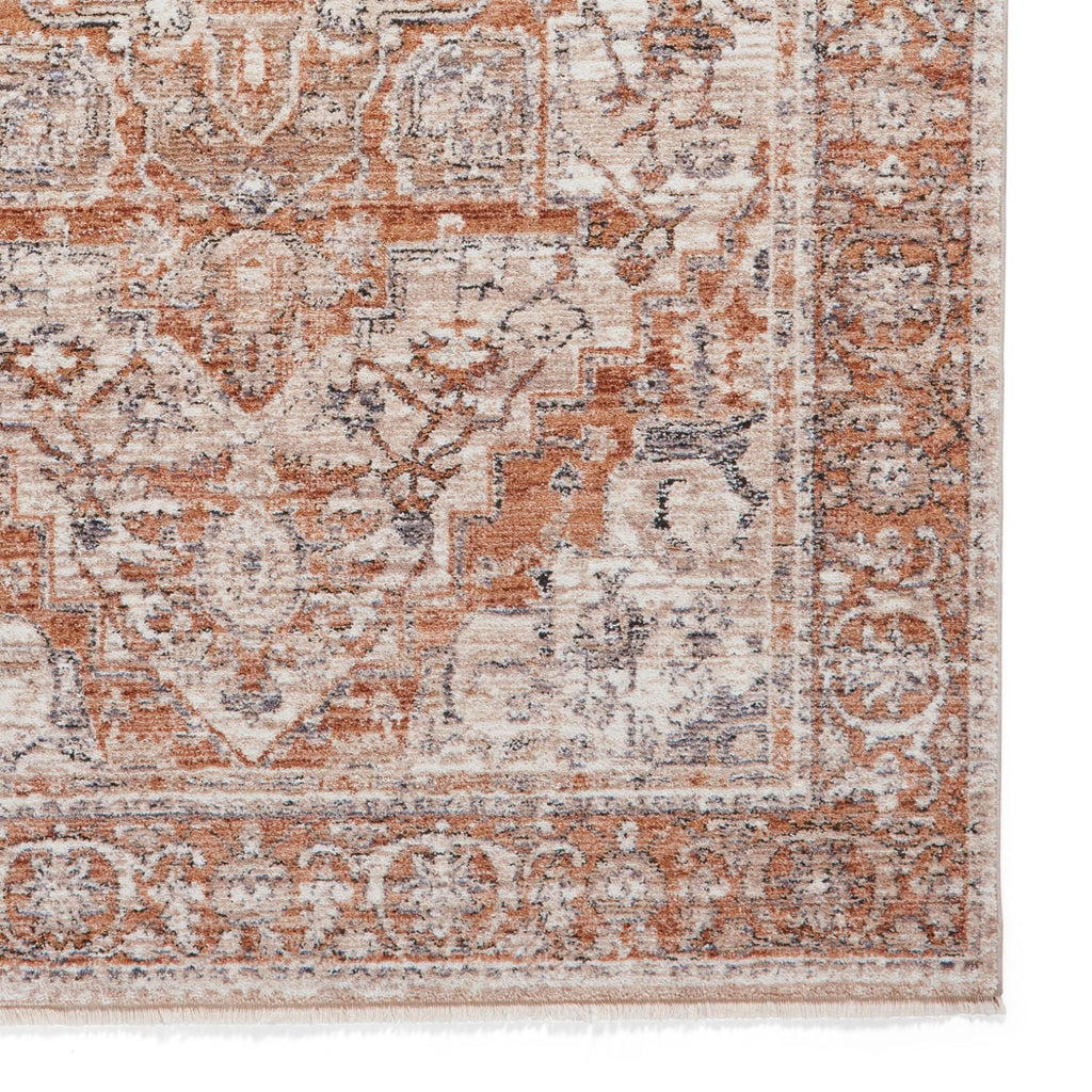 Vintage 35018 Terracotta Traditional Rug