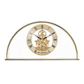 Gold Arch Skeleton Mantel Clock