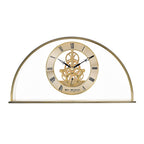 Gold Arch Skeleton Mantel Clock