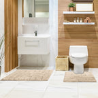Waves Beige Cotton Jacquard Bath Set