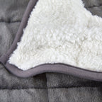 Sherpa Fleece Grey Weighted Blanket