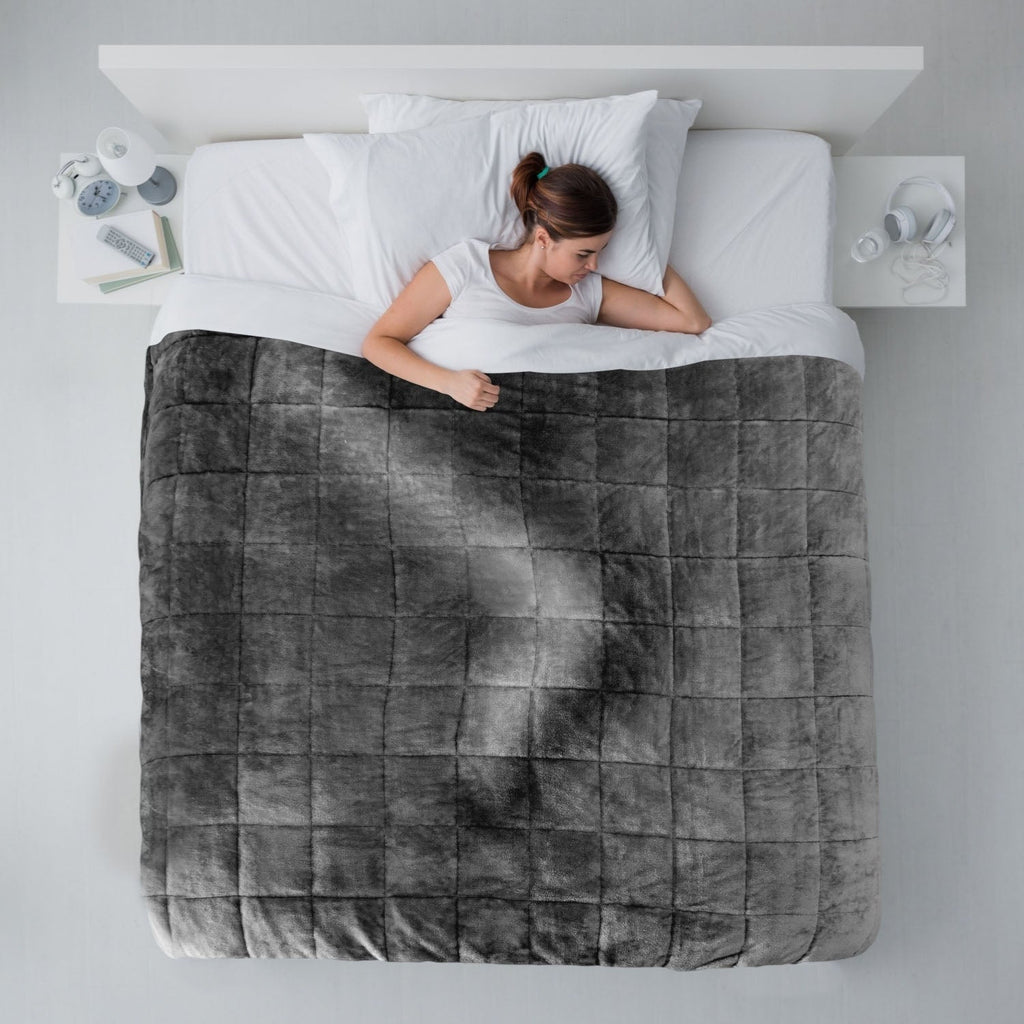 Sherpa Fleece Grey Weighted Blanket