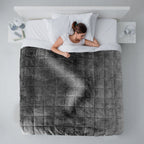 Sherpa Fleece Grey Weighted Blanket