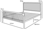 Weybridge Modern Industrial Black Metal Bed Frame