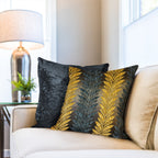 Willow Ochre Chenille Cushion Cover Pair