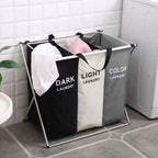 Foldable 3-Section Aluminium Frame Laundry Basket