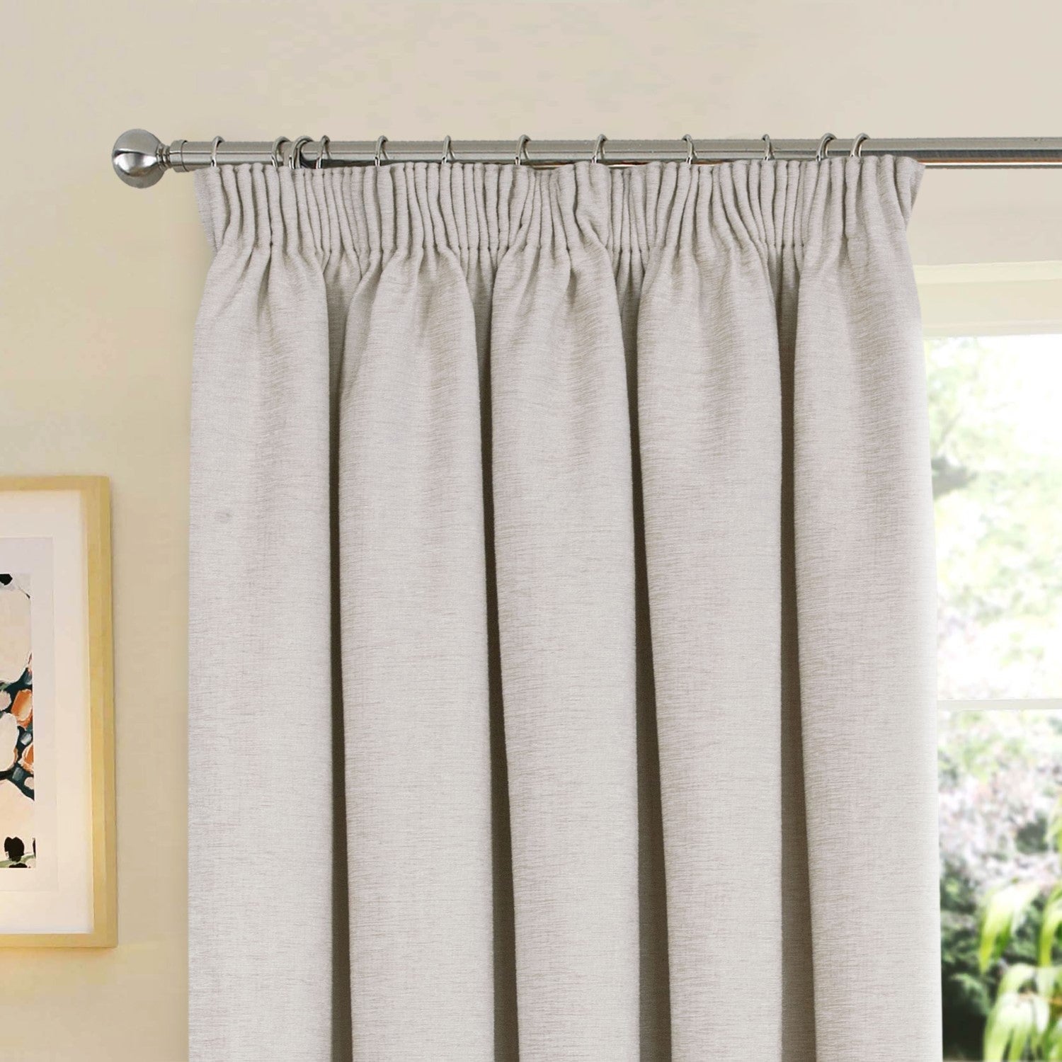 Washington Natural Thermal Pencil Pleat Curtains