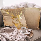 Velvet Stag Taupe Cream Velvet Cushion Cover (Pair)