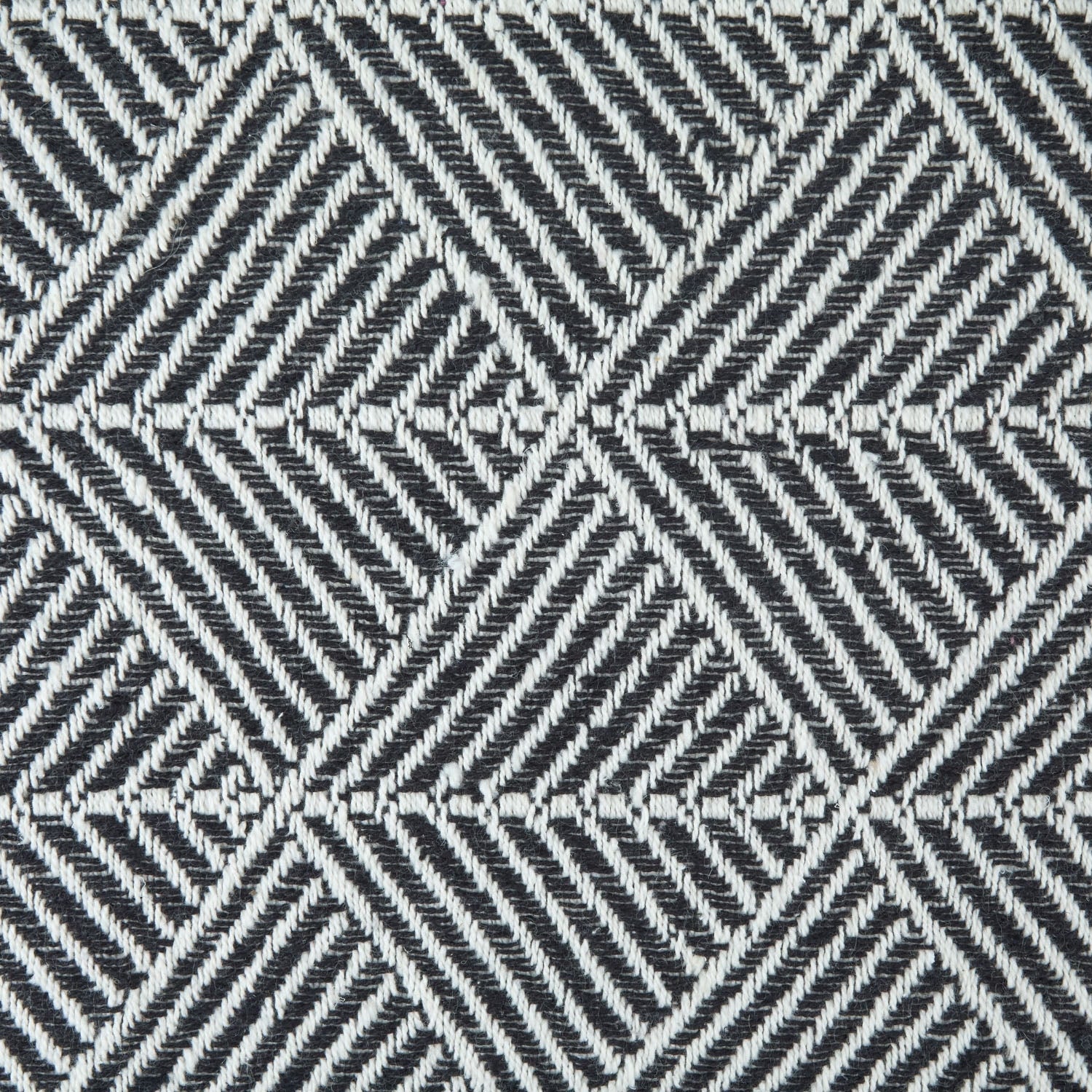 Zahra Black Scandi Woven Recycled Cotton Throw