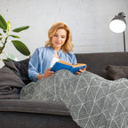 Zahra Black Scandi Woven Recycled Cotton Throw