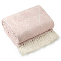 Zahra Pink Scandi Woven Recycled Cotton Throw
