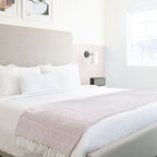 Zahra Pink Scandi Woven Recycled Cotton Throw
