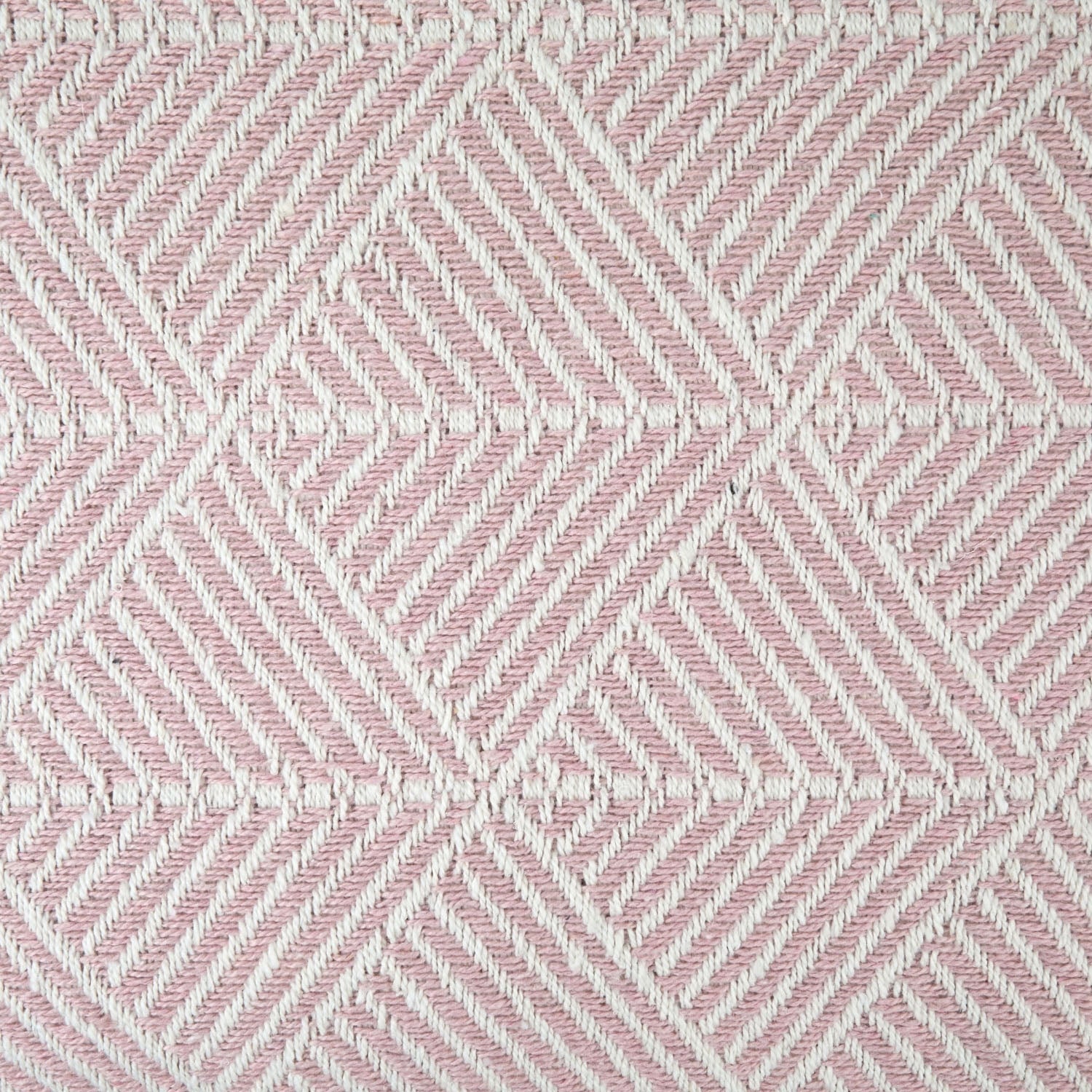 Zahra Pink Scandi Woven Recycled Cotton Throw