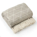 Zahra Natural Scandi Woven Recycled Cotton Throw