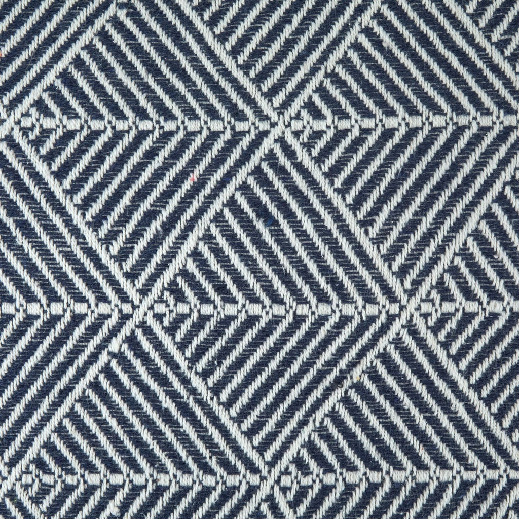 Zahra Navy Scandi Woven Recycled Cotton Throw