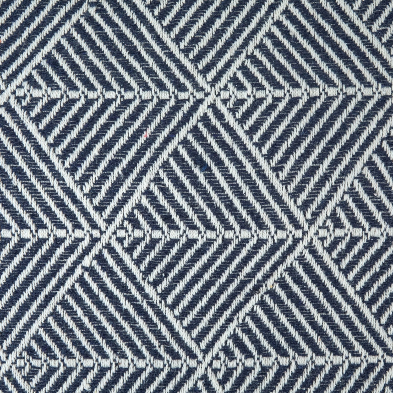 Zahra Navy Scandi Woven Recycled Cotton Throw