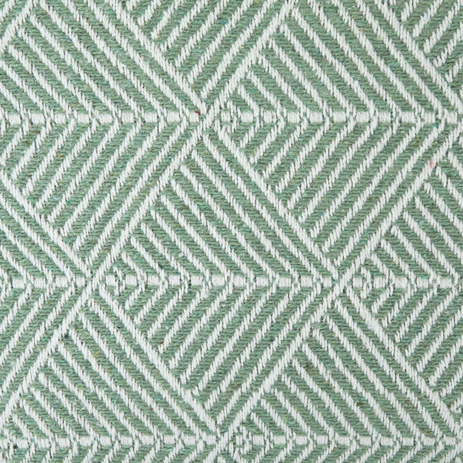 Zahra Pistachio Green Scandi Woven Recycled Cotton Throw