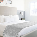 Zahra Silver Scandi Woven Recycled Cotton Throw