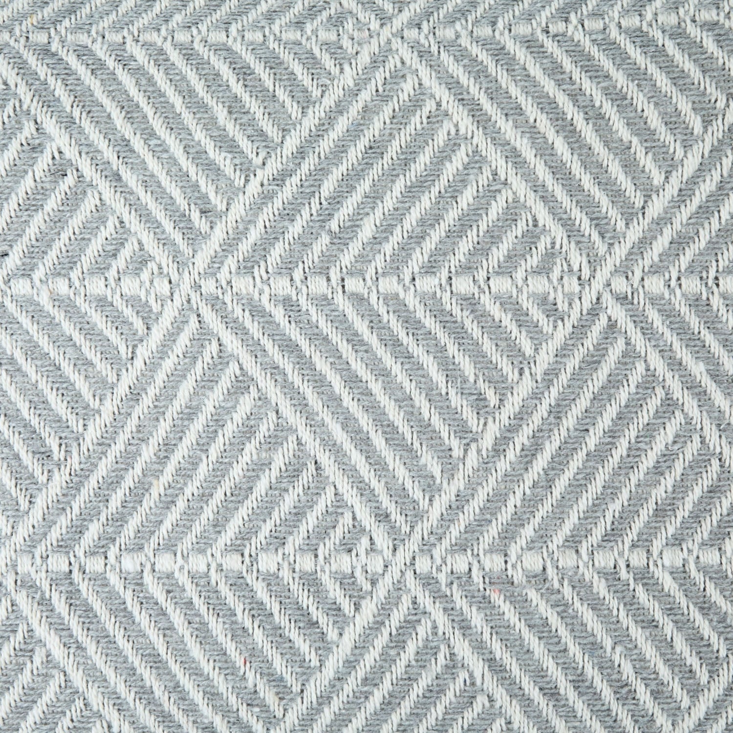 Zahra Silver Scandi Woven Recycled Cotton Throw