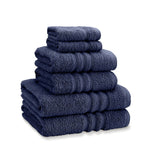 Catherine Lansfield Zero Twist Navy Blue Cotton 6 Piece Towel Bale Set