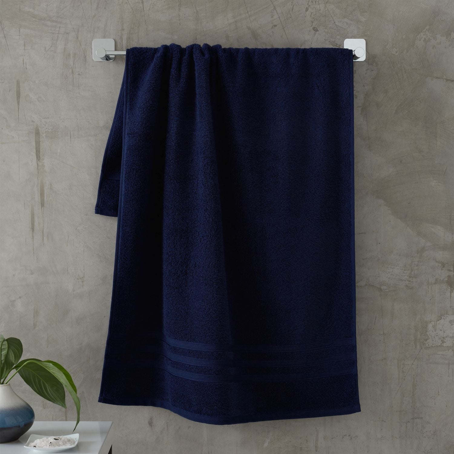 Catherine Lansfield Zero Twist Navy Blue Cotton Towels