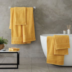 Catherine Lansfield Zero Twist Ochre Cotton 6 Piece Towel Bale Set