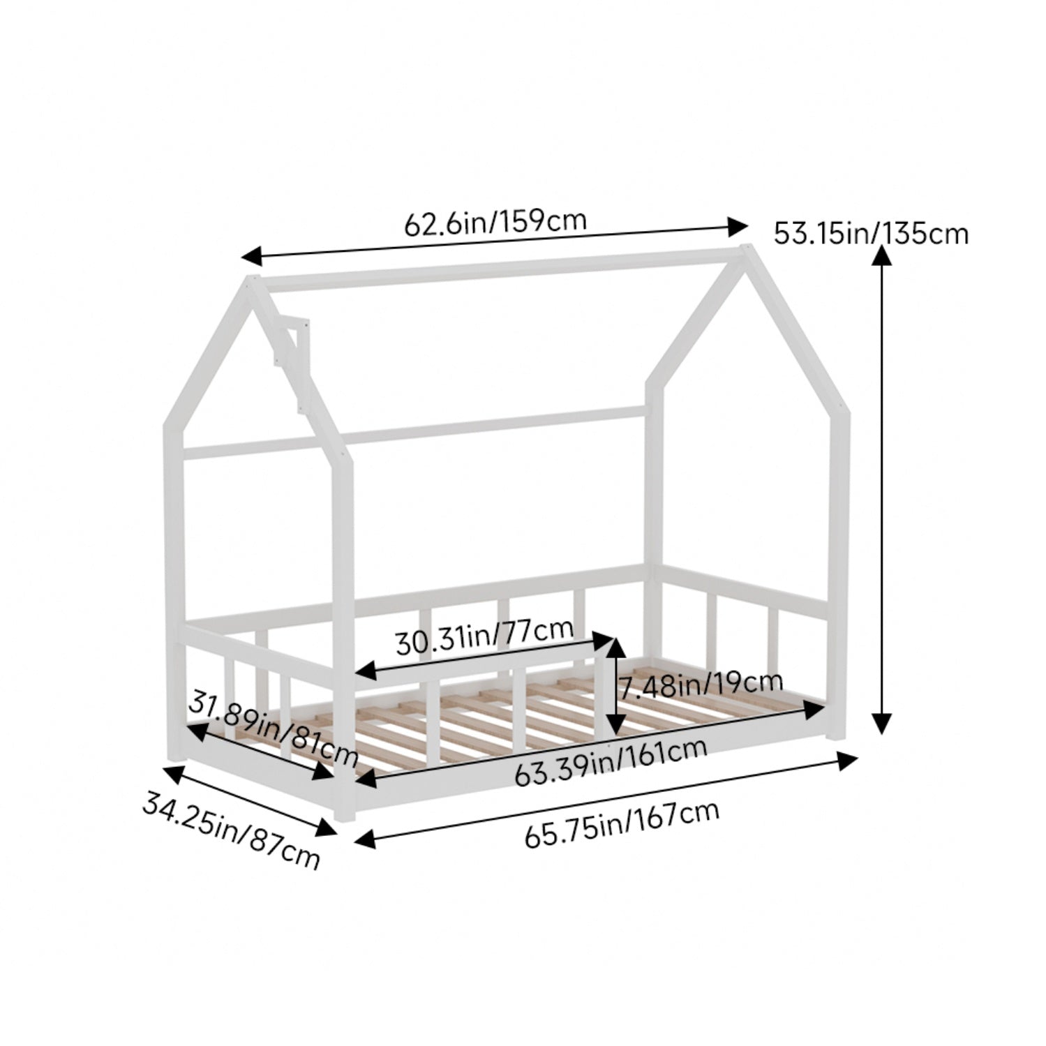 White House Kids Bed Frame