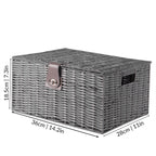 Resin Woven Storage Baskets - Set of 3 Grey | M&W