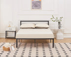 Taylor Minimalist Black Metal Bed Frame