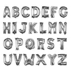 Silver Foil Letter Balloons- 5 Inner Pack