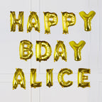 Gold Foil Letter Balloons- 5 Inner Pack
