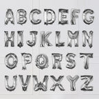 Silver Foil Letter Balloons- 5 Inner Pack