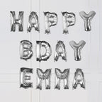 Silver Foil Letter Balloons- 5 Inner Pack
