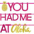 Aloha Summer Glitter Letter Banner - 3.65m