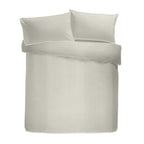 Silver With White Contrast Piping 200 Thread Count 100% Cotton Duvet Set