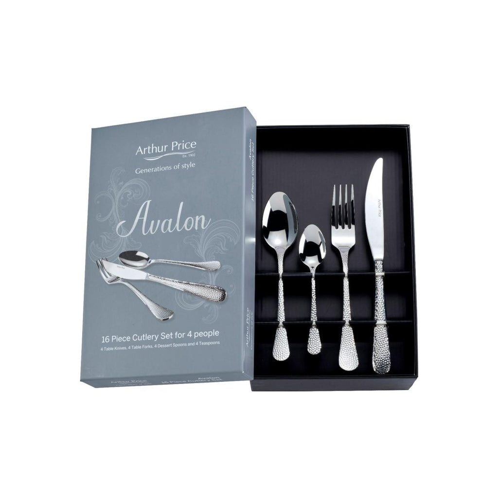 Arthur Price 'Avalon' stainless steel 16 piece 4 person gift boxed cutlery set - Beales department store