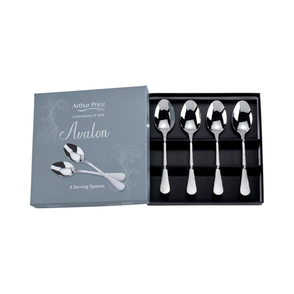 Arthur Price 'Avalon' stainless steel gift boxed cutlery set of 4 serving spoons - Beales department store